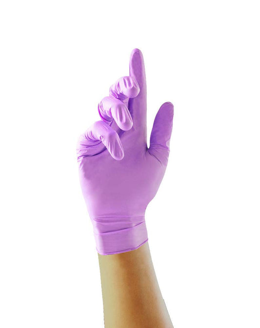 100 Purple Violet Nitrile Gloves