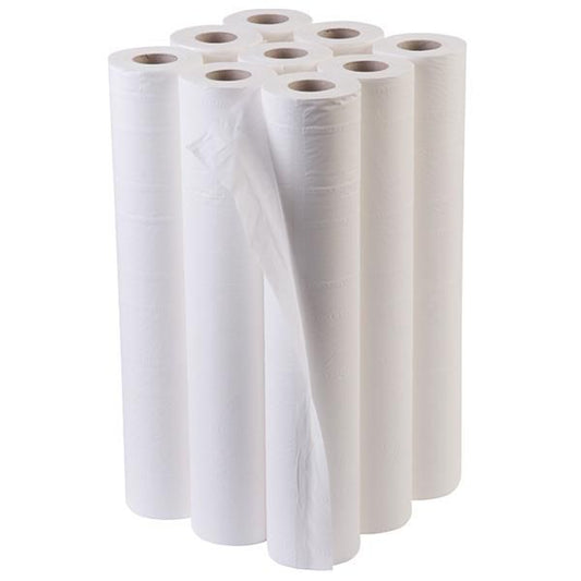 Disposable White Hygiene Couch Rolls 20" 40M